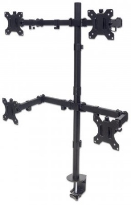 Soporte para cuatro monitores MANHATTAN movimiento con brazos de doble articulación