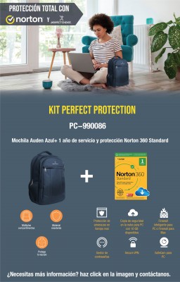 Kit Mochila + Antivirus PERFECT CHOICE PC-990086
