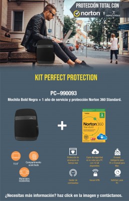 Kit Mochila + Antivirus PERFECT CHOICE PC-990093