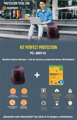 Kit Mochila + Antivirus PERFECT CHOICE PC-990116