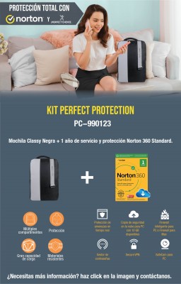 Kit Mochila + Antivirus PERFECT CHOICE PC-990123