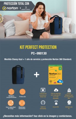 Kit Mochila + Antivirus PERFECT CHOICE PC-990130